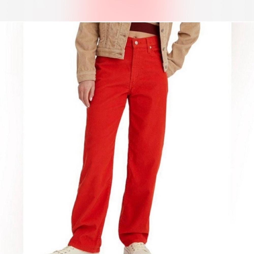 Levi's Red Boyfriend Jeans for Women